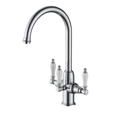 Brass Kitchen Mixer Faucet Easy Installation Modern Style T91035