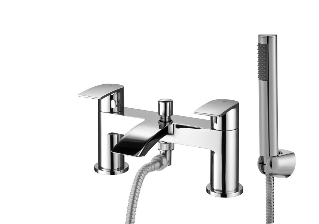 Chrome Finish Bath Shower Mixer Faucet with Modern and Elegant Ceramic Valve T8881A