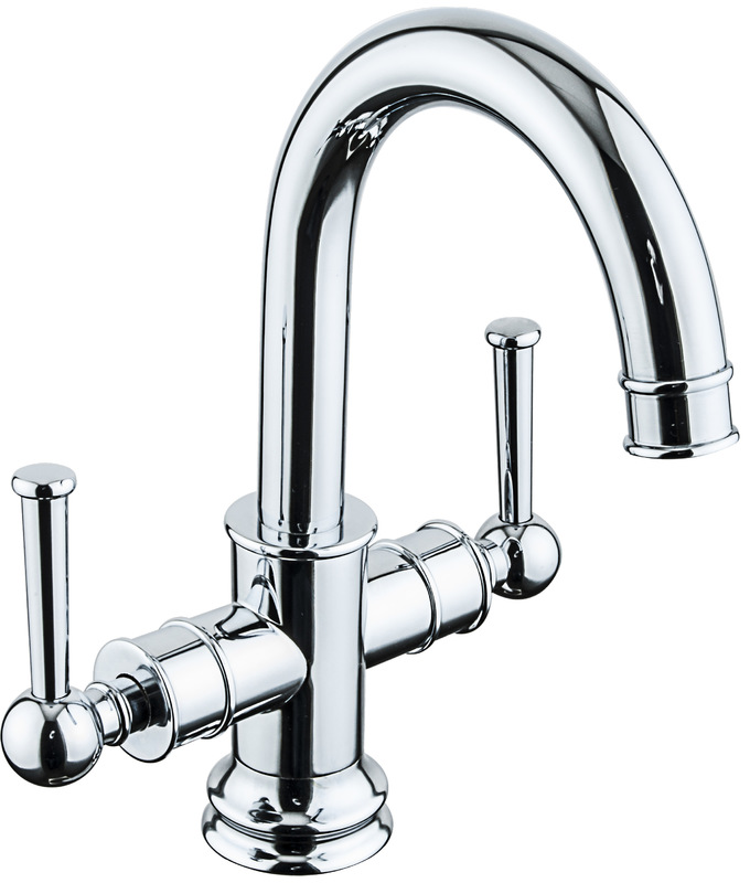 Double Handle Kitchen Mixer Faucet with Precise Water Control and Ergonomic Design in Corrosion Resistant Chrome
