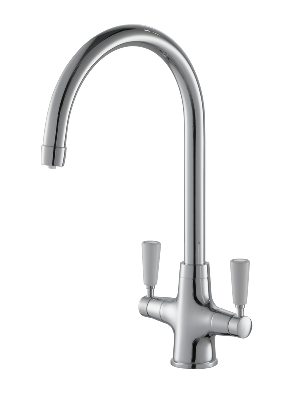 Double Handle Kitchen Mixer Faucet Brass Material And Chrome Finish T93016